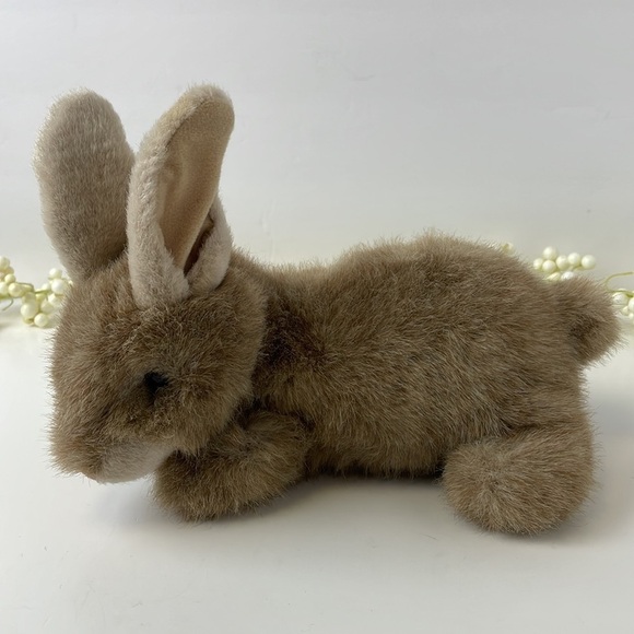 Vintage Bunny Ty 1997 Sandy Blond Bunny Brown Eye & Pink Nose Named Button - Picture 3 of 15